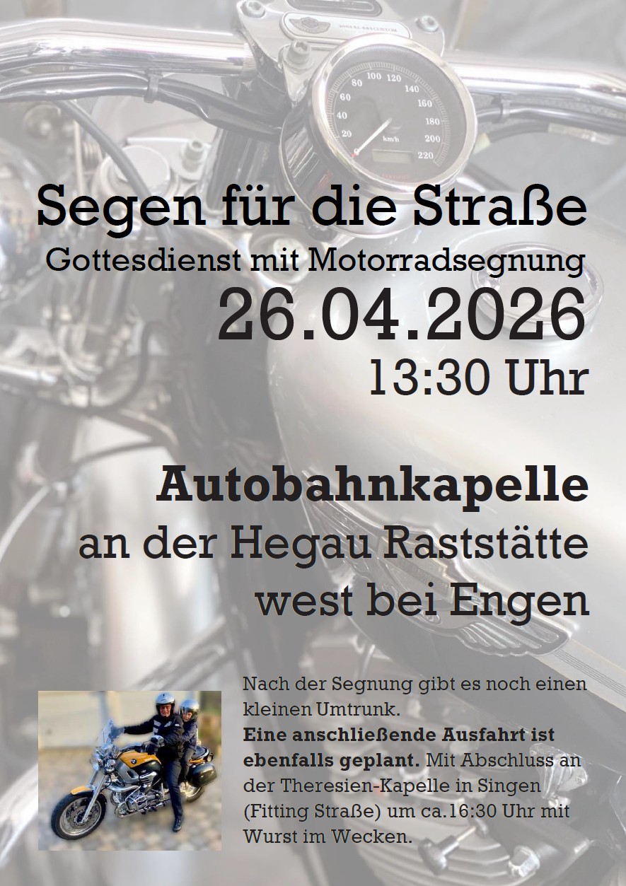 Gottesdienst mit Motorradsegnung @ Autobahnkapelle im Hegau | Engen | Baden-Württemberg | Deutschland